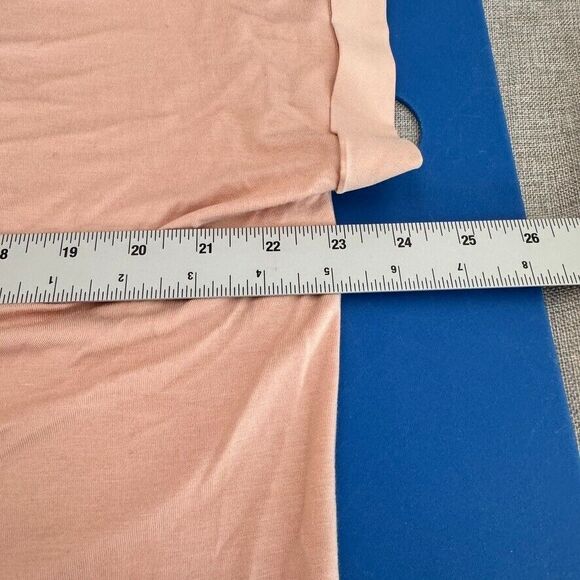 NWOT Calvin Klein XL Peach Roll Tab Short Sleeve V Neck Career Top - Picture 8 of 9